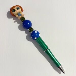 Disney Doorables: Up: Young Ellie Handmade Beaded Pen New With Extra Ink Refill